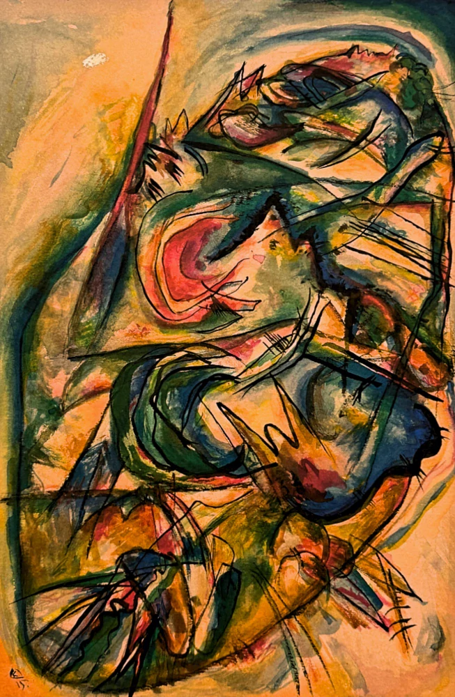 Wassily Kandinsky - Expressionist Composition 1 - x/300 - signováno, číslovaná edice, 50x65 cm