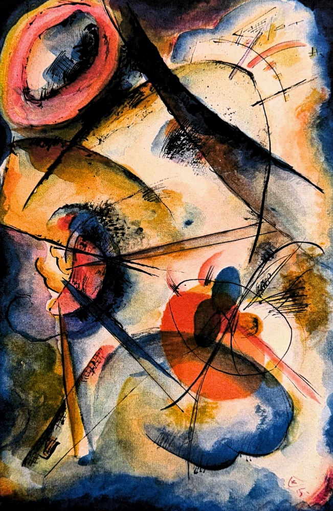 Wassily Kandinsky - Expressionist Composition 2 - x/300 - signováno, číslovaná edice, 50x65 cm