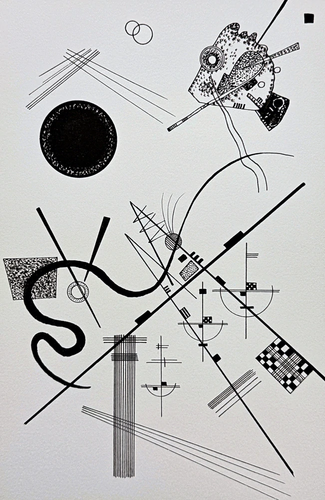 Wassily Kandinsky - Black And White - x/300 - signováno, číslovaná edice, 50x65 cm