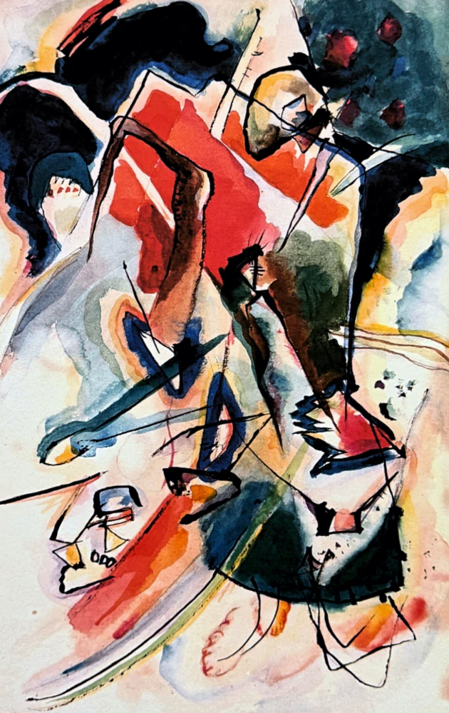 Wassily Kandinsky - Expressionist Composition 3 - x/300 - signováno, číslovaná edice, 50x65 cm