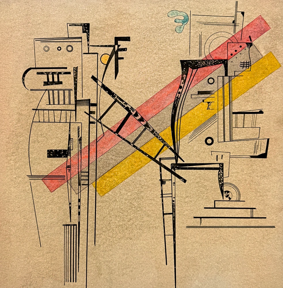 Wassily Kandinsky - Linear Composition 1 -  x/300 - signováno, číslovaná edice, 50x65 cm