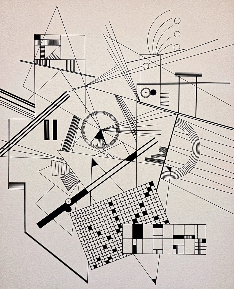 Wassily Kandinsky - Linear Composition 2 - x/300 - signováno, číslovaná edice, 50x65 cm