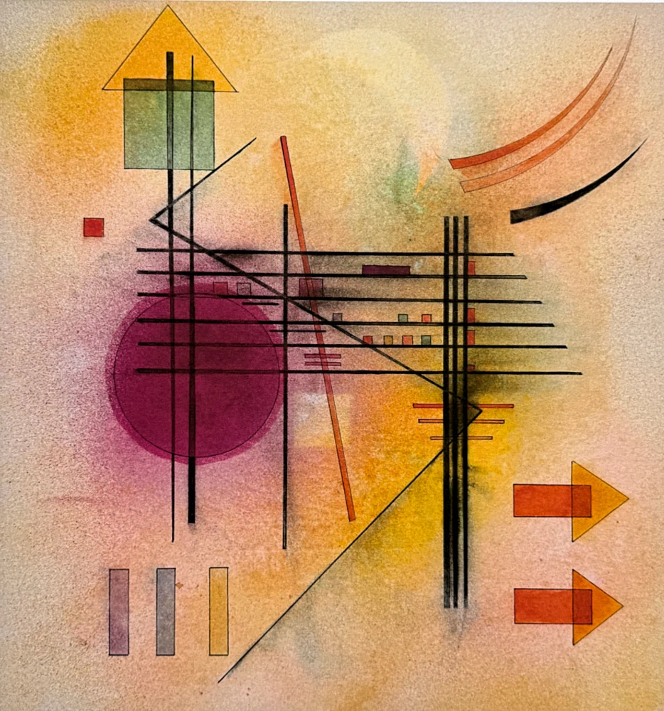 Wassily Kandinsky - Linear Composition 3 -  x/300 - signováno, číslovaná edice, 50x65 cm