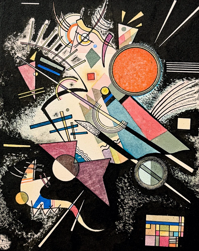 Wassily Kandinsky - Geometric Composition 6 - x/300 - signováno, číslovaná edice, 50x65 cm