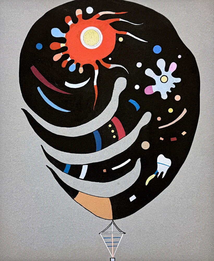 Wassily Kandinsky - Black Form -  x/300 - signováno, číslovaná edice, 50x65 cm