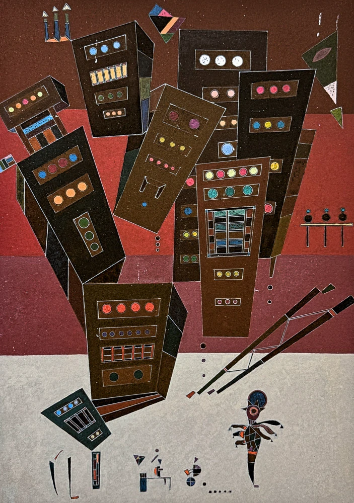 Wassily Kandinsky - Geometric Composition 8 - x/300 - signováno, číslovaná edice, 50x65 cm