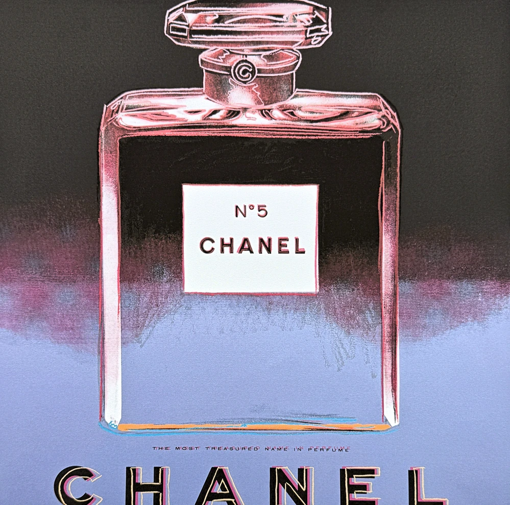 Andy Warhol - Chanel černo-modrý x/100 - edice Leo Castelli s certifikátem
