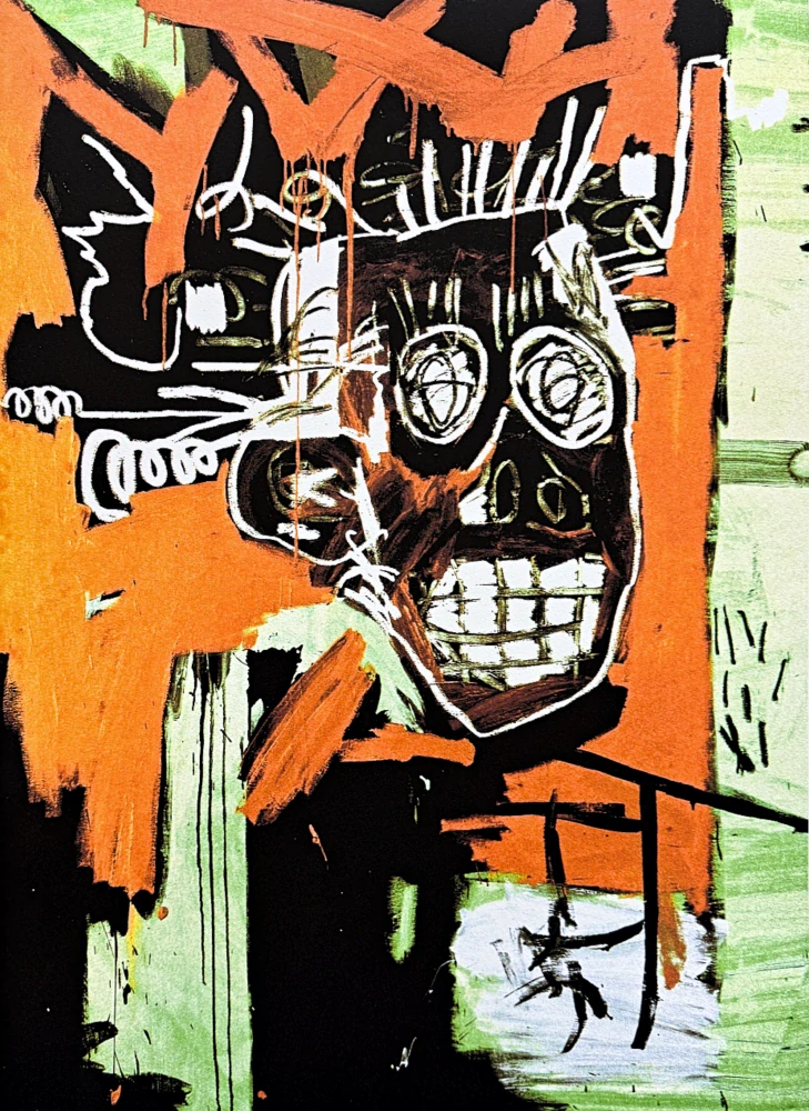Jean-Michel Basquiat - Head in gold II x/300 - limitovaná edice, signováno, 50x70cm 