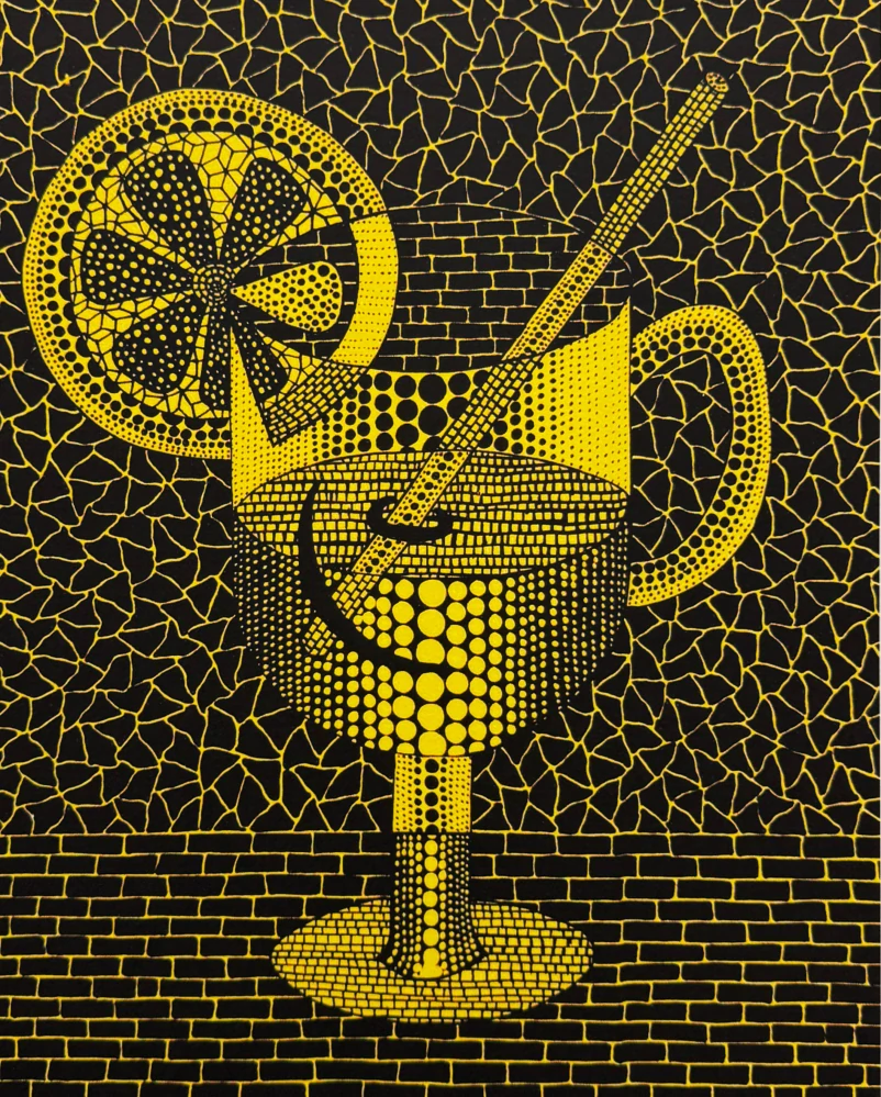 Yayoi Kusama - Squash in Yellow x/500 - signováno, číslovaná edice, 50x65 cm