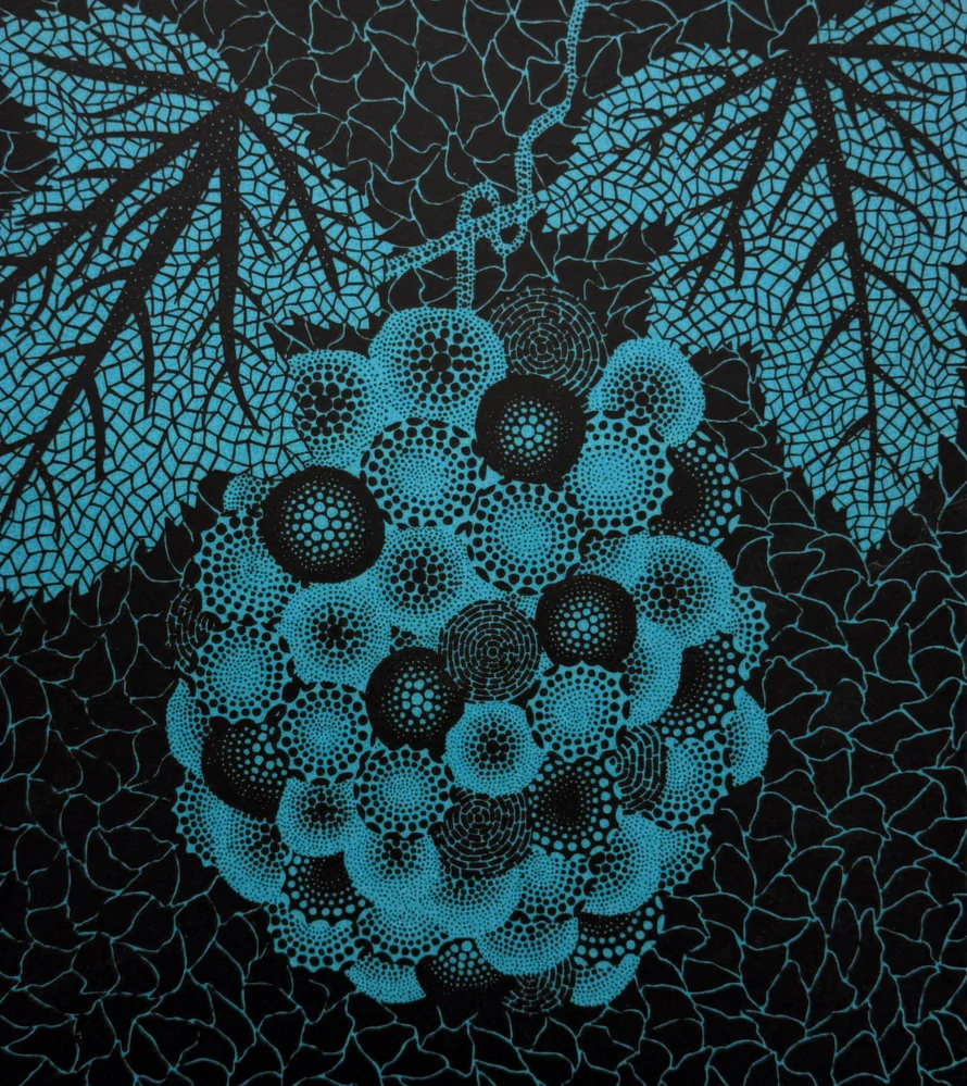 Yayoi Kusama - Grapes II x/500 - signováno, číslovaná edice, 50x65 cm