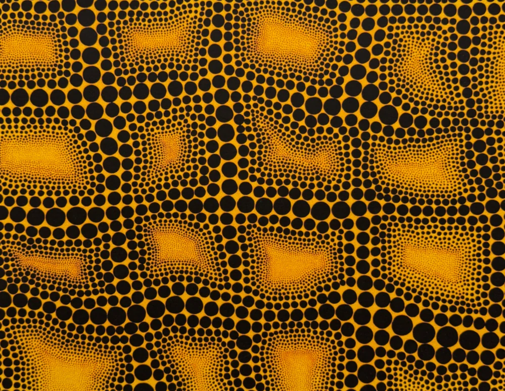 Yayoi Kusama - Yellow and Black Dots x/500 - signováno, číslovaná edice, 50x65 cm