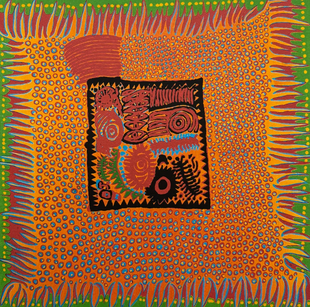 Yayoi Kusama - Abstract Flower x/500 - signováno, číslovaná edice, 50x65 cm