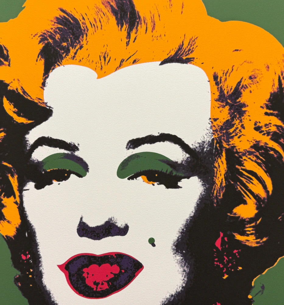 Andy Warhol - Marilyn Monroe zelená x/2400 - 60x60cm, limitovaná edice CMOA s certifikátem