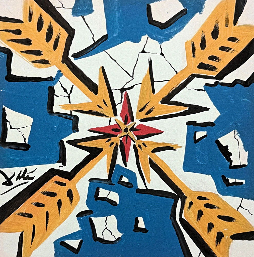 Salvador Dalí - Abstract Star Composition - signováno, limitovaná edice, 50x66cm