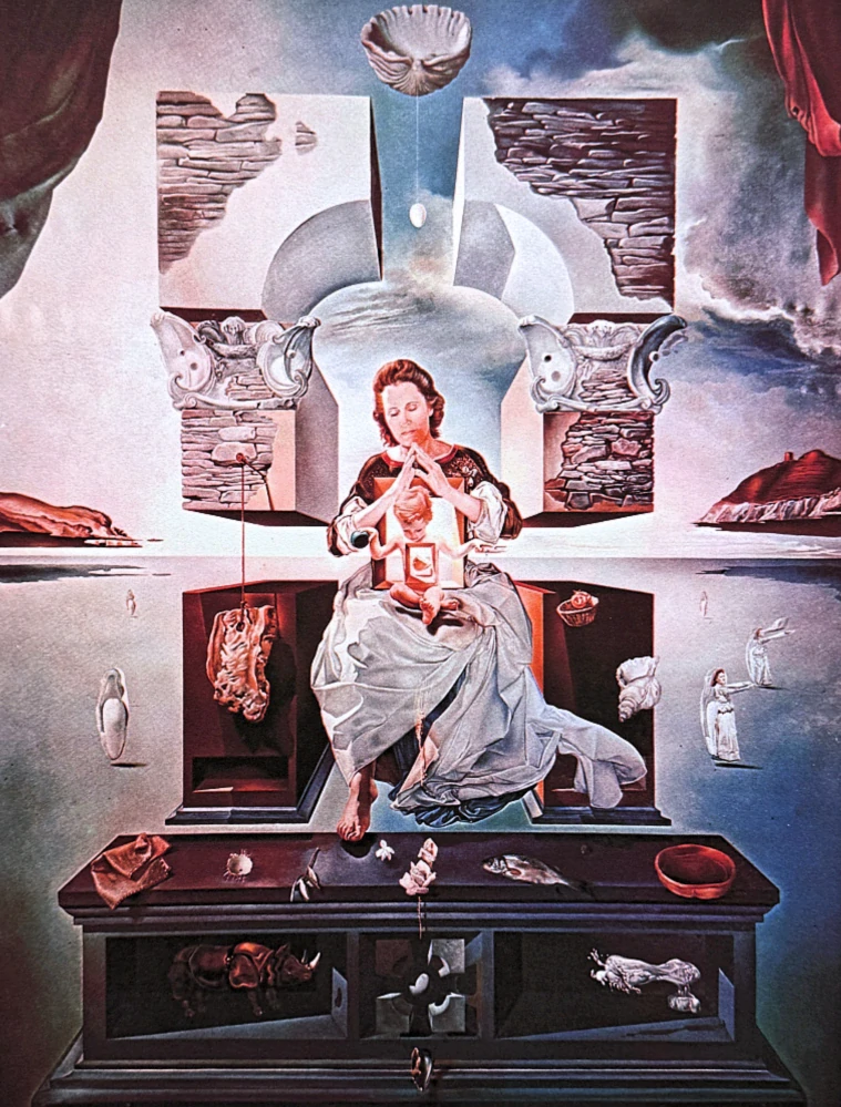 Salvador Dalí - The Madonna of Portlligat - signováno, limitovaná edice, 50x66cm