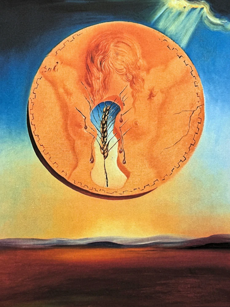 Salvador Dalí - The Golden Medallion - signováno, limitovaná edice, 50x66cm