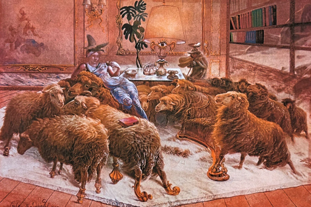 Salvador Dalí - Sheep - signováno, limitovaná edice, 66x50cm