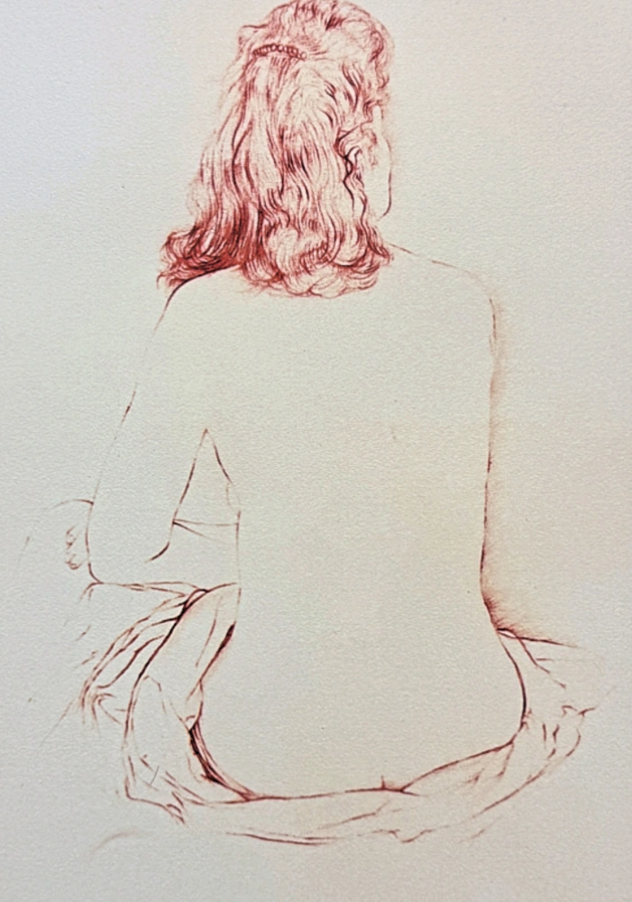 Salvador Dalí - Nude Woman from the Back - signováno, limitovaná edice, 50x66cm