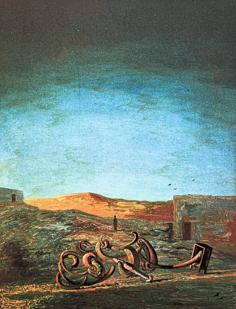 Salvador Dalí - Surrealist Landscape with Soft Objects - signováno, limitovaná edice, 50x66cm