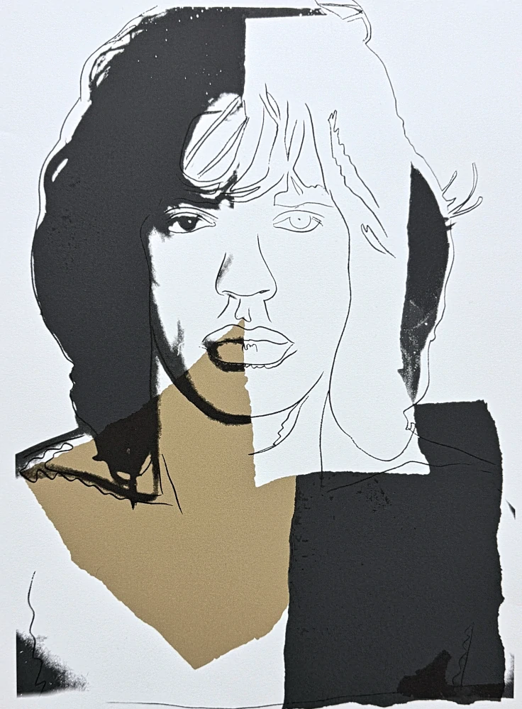 Andy Warhol - Mick Jagger černo-hnědý II x/100 - edice Leo Castelli s certifikátem
