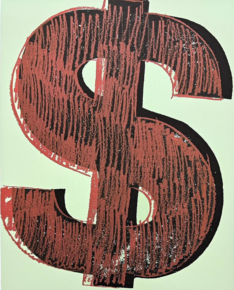 Andy Warhol - Dollar Sign II x/100 - edice Leo Castelli s certifikátem