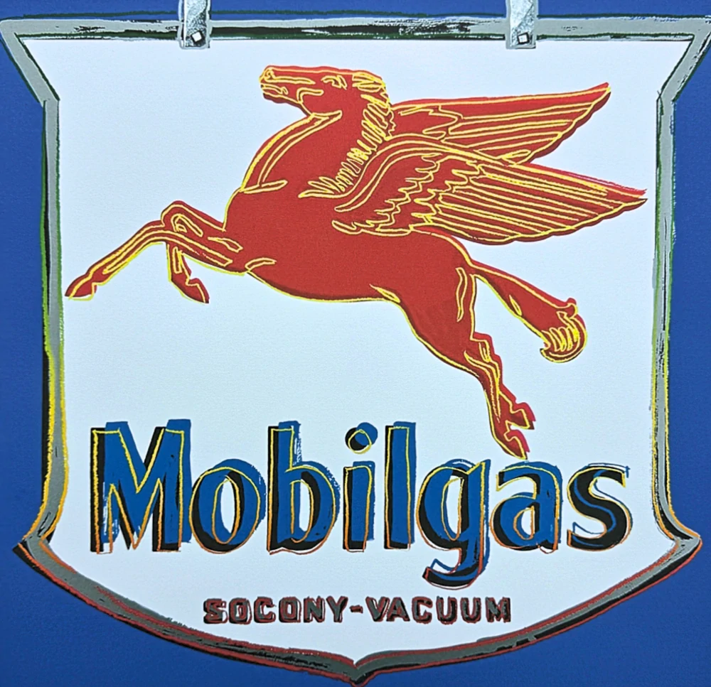 Andy Warhol - Mobilgas modrý x/100 - edice Leo Castelli s certifikátem
