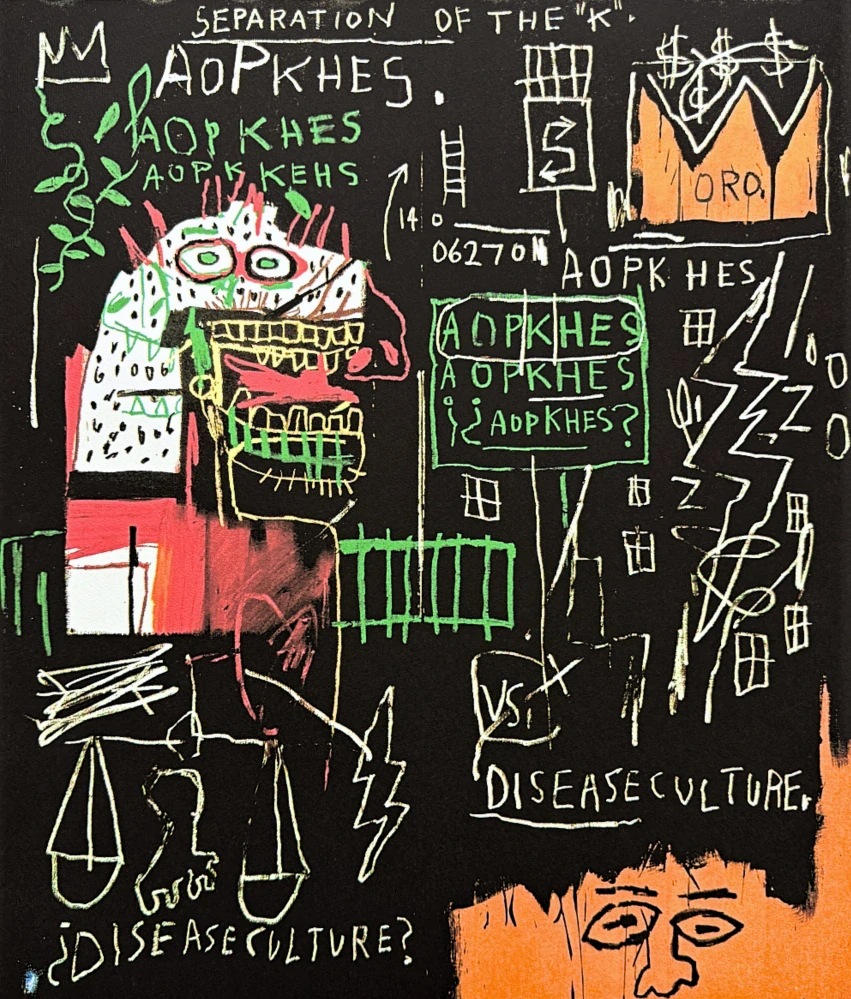 Jean-Michel Basquiat - Separation of the K x/300 - limitovaná edice, signováno, 50x70cm