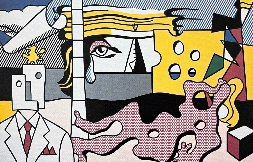 Roy Lichtenstein - Figures and a Tear - signováno, 50x35cm, limitovaná edice 86/150
