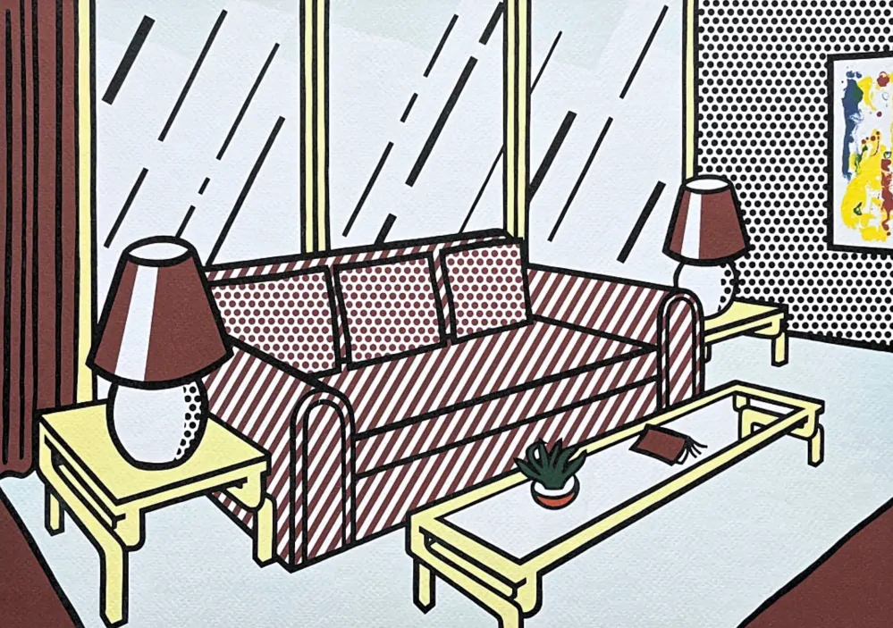 Roy Lichtenstein - Red Lamps - signováno, 50x35cm, limitovaná edice 53/150