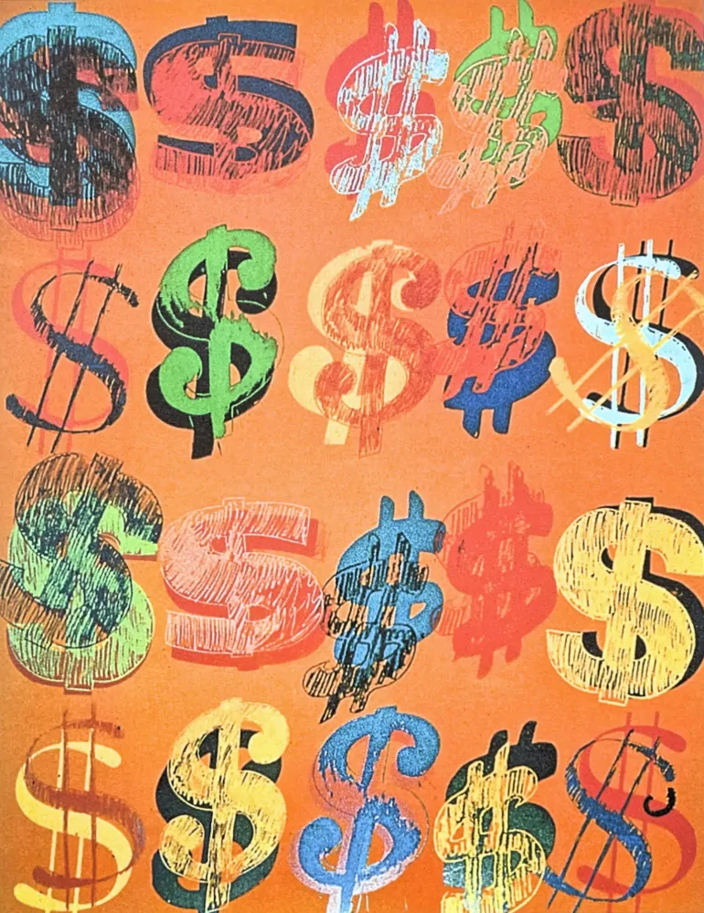 Andy Warhol - 20x Dollar Sign x/100 - edice Leo Castelli s certifikátem