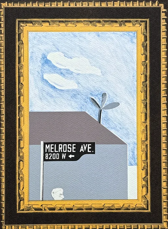 David Hockney - Melrose Avenue 164/200 - limitovaná edice, s certifikátem, 35x50 cm