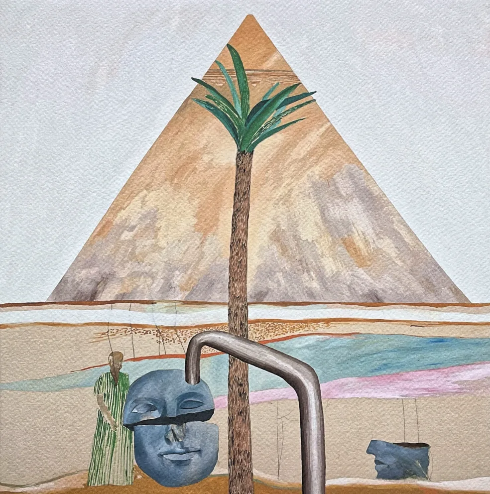 David Hockney - Great Pyramid at Giza 166/200 - limitovaná edice, s certifikátem, 35x50 cm
