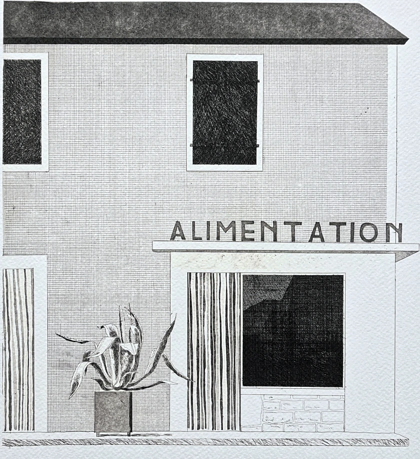 David Hockney - French Shop 60/200 -  limitovaná edice, s certifikátem, 35x50 cm