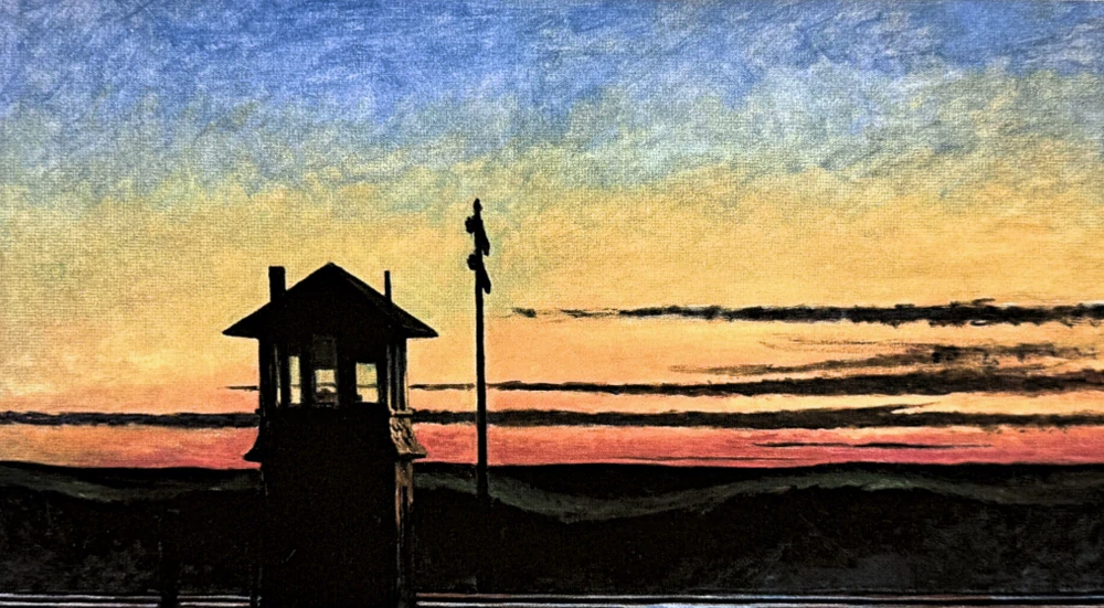 Edward Hopper - Railroad Sunset 66/150 - limitovaná edice, s certifikátem, 57x38 cm