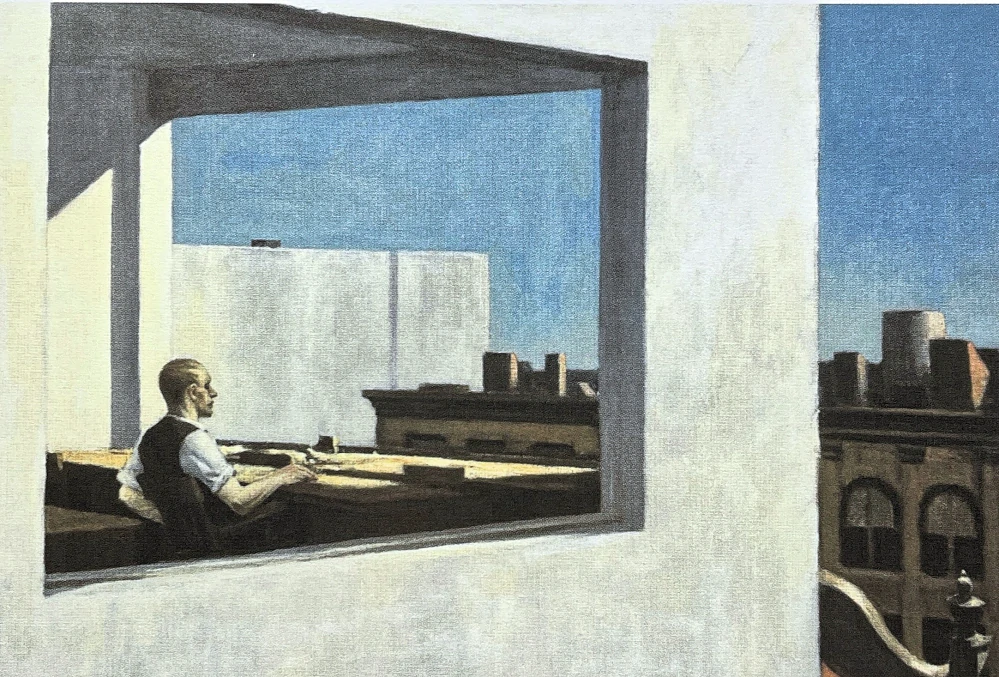 Edward Hopper - Office in a Small City x/150 - limitovaná edice, s certifikátem, 38x57 cm