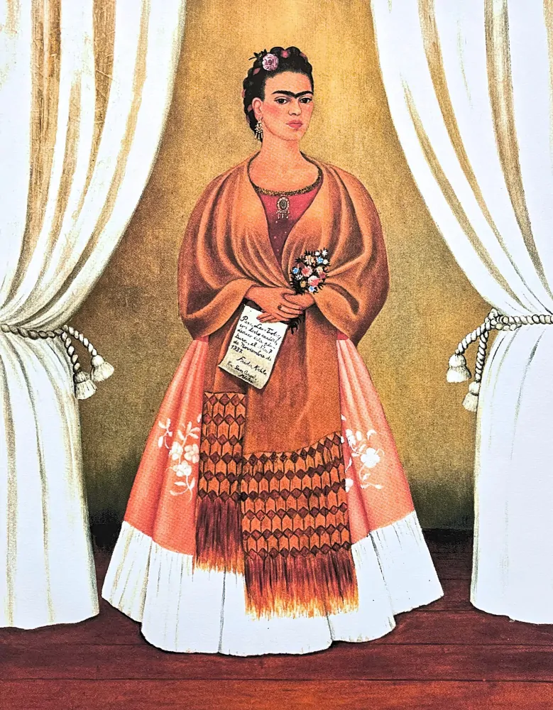 Frida Kahlo - Self-Portrait Dedicated to Leon Trotsky 108/250 - limitovaná edice s certifikací, 50x70cm