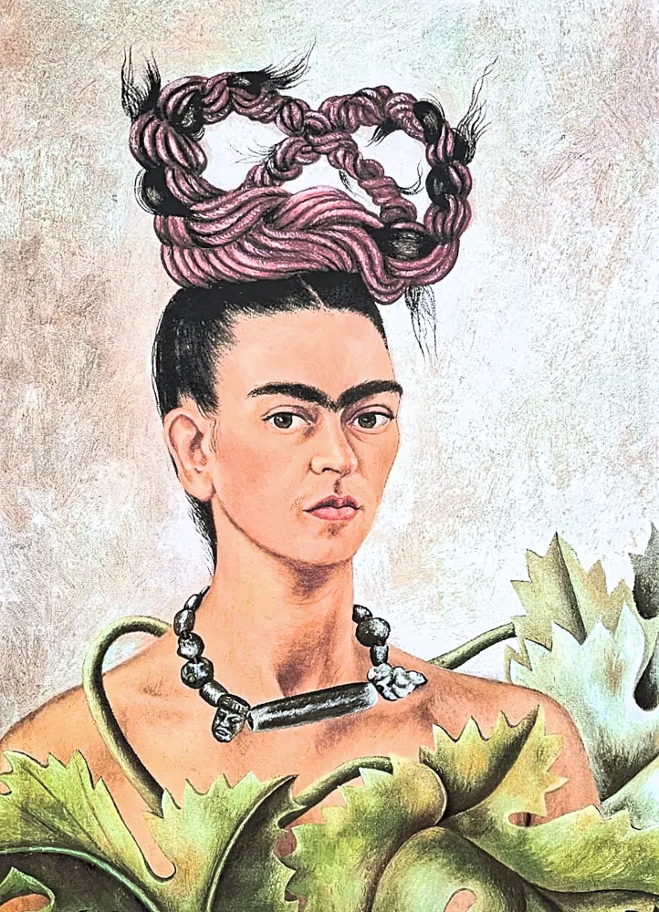 Frida Kahlo - Self Portrait with Braid 128/250 - limitovaná edice s certifikací, 50x70cm