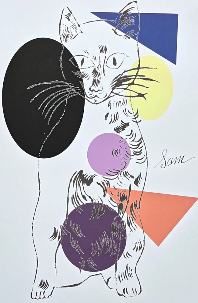 Andy Warhol - Cat Sam barevný II 30/100 - edice Leo Castelli s certifikátem
