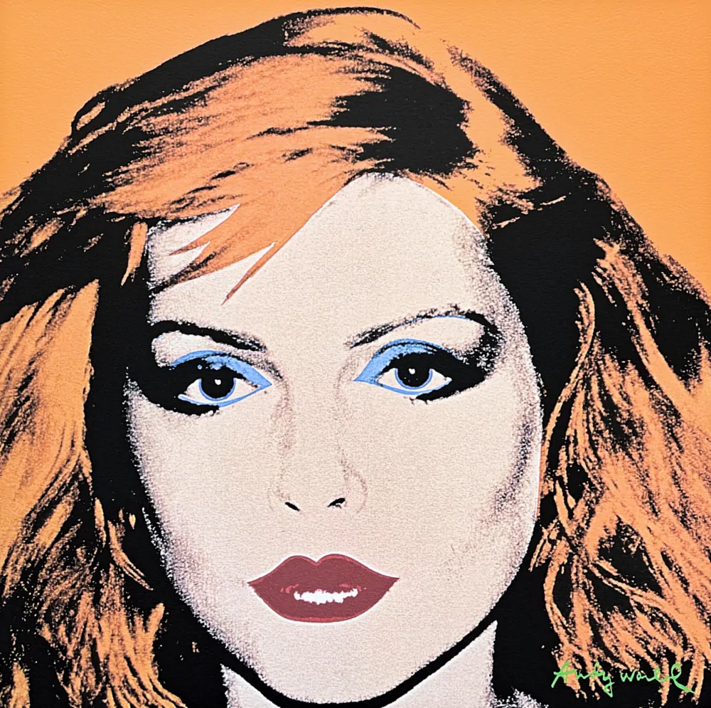 Andy Warhol - Debbie Harry oranžová 206/500 - signováno, 50x50cm, limitovaná edice CMOA s certifikátem