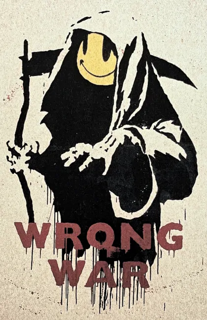 Banksy - Wrong War x/150 - číslovaná edice s certifikátem, 50x70cm