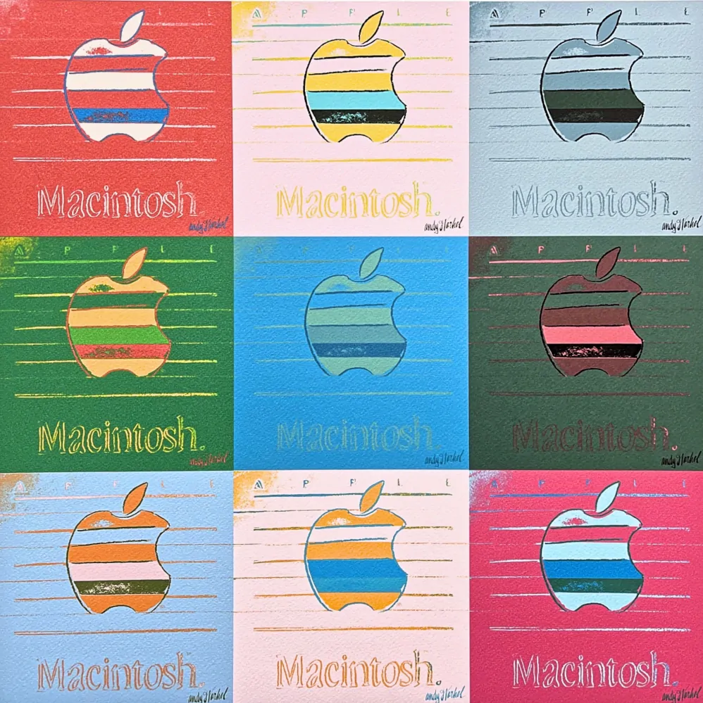Andy Warhol - 9x Apple x/500 - signováno, 50x50cm, limitovaná edice CMOA s certifikátem