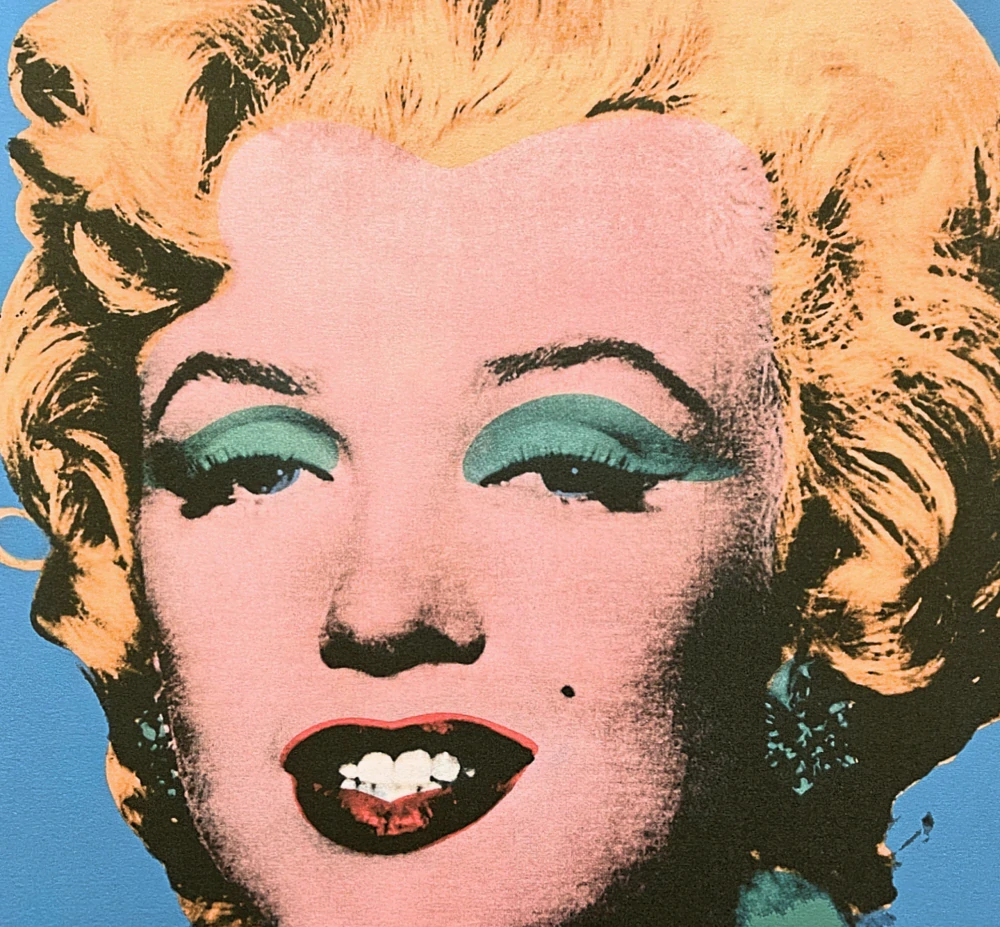 Andy Warhol - Marilyn Monroe světle modrá x/2400 - 60x60cm, limitovaná edice CMOA s certifikátem