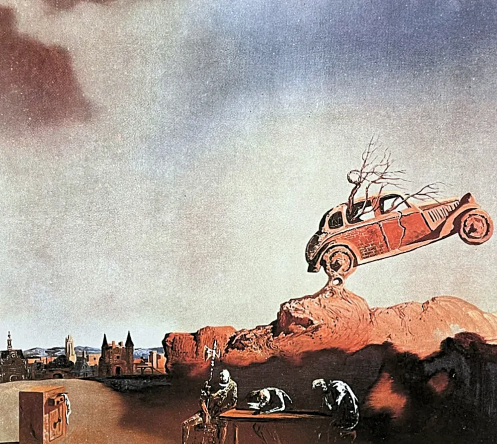 Salvador Dalí - The Importance of the Car - signováno, limitovaná edice, 50x66cm