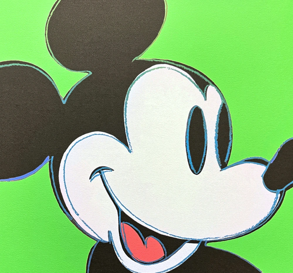 Andy Warhol - Mickey Mouse zelený 364/2400 - 60x60cm, limitovná edice CMOA s certifikátem