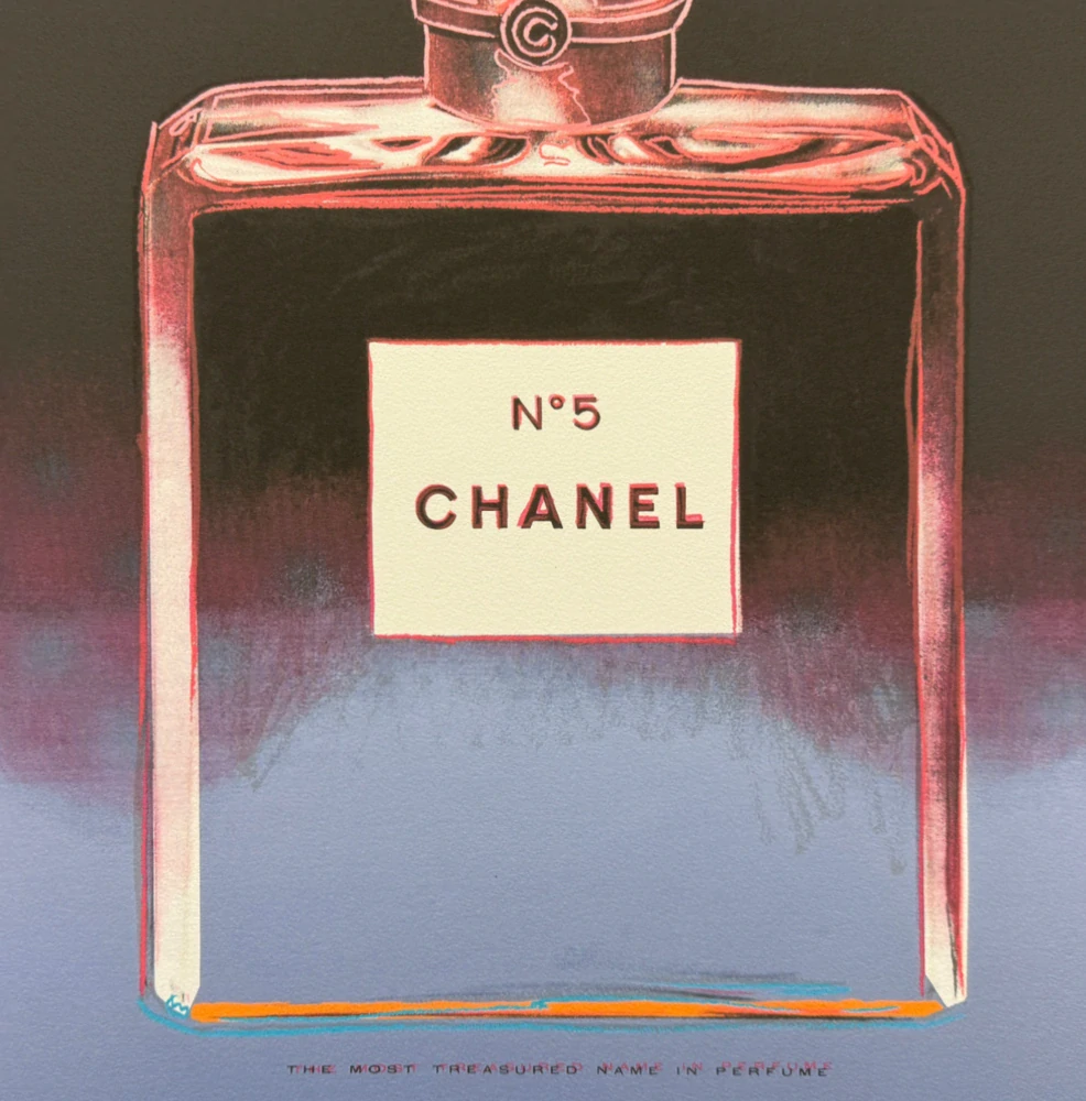 Andy Warhol - Chanel růžovo-modrý x/2400 - 60x60cm, limitovaná edice CMOA s certifikátem
