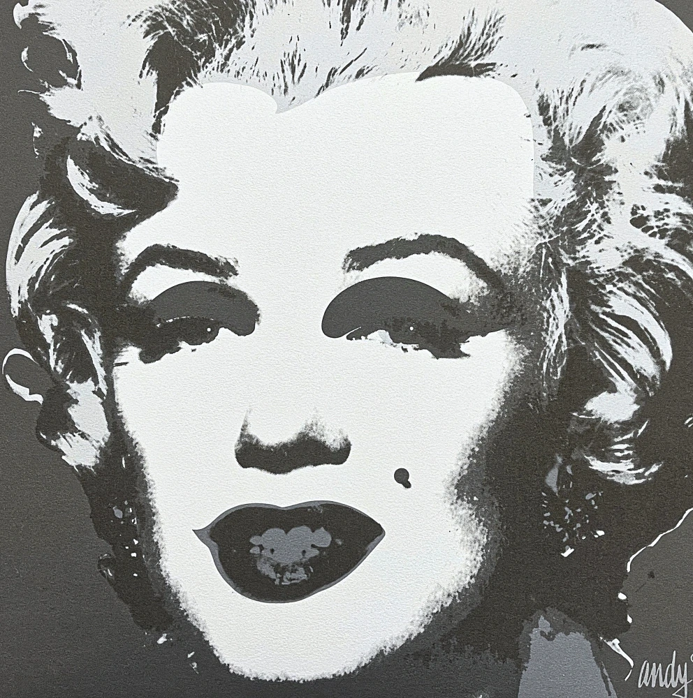 Andy Warhol - Marilyn Monroe černo-stříbrná 528/2400 - 60x60cm, limitovaná edice CMOA s certifikátem