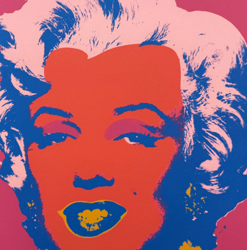 Andy Warhol - Marilyn Monroe červeno-oranžová x/2400 - 60x60, limitovaná edice CMOA s certifikátem