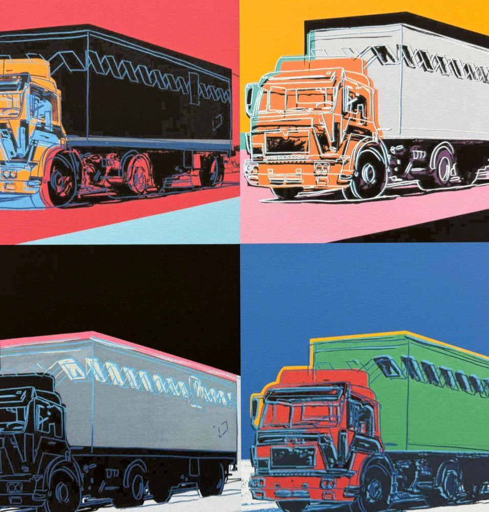 Andy Warhol - 4x Truck x/2400 - 60x60cm, limitovaná edice CMOA s certifikátem