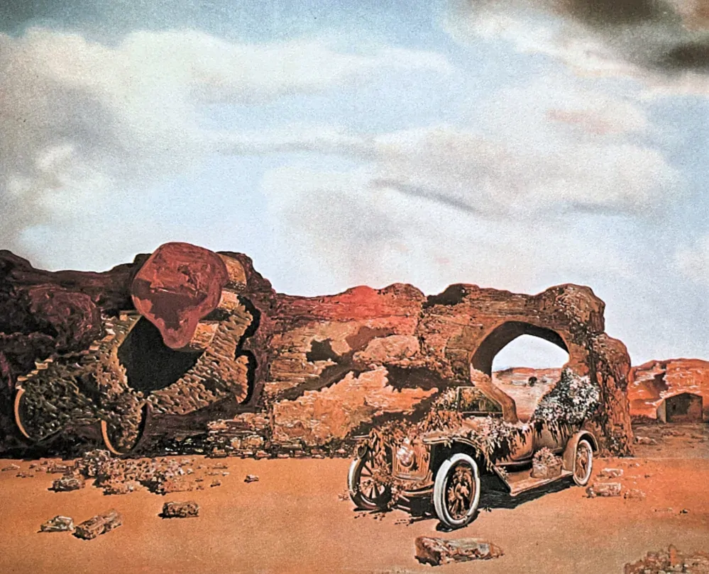 Salvador Dalí - The Automobile Clothed - signováno, limitovaná edice, 50x66cm