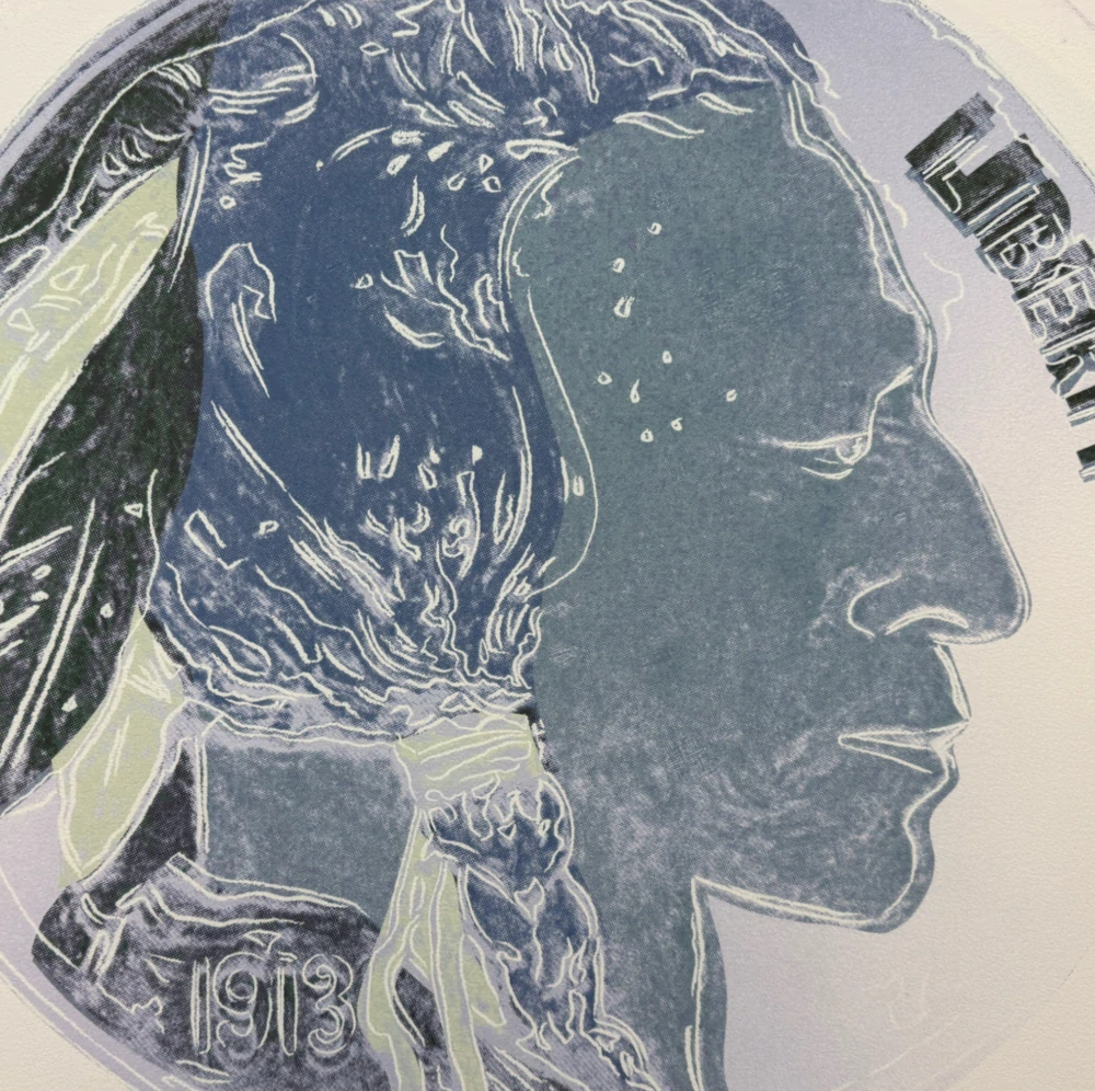 Andy Warhol - Indian Head Nickel 335/2400 - 60x60cm, limitovaná edice CMOA s certifikátem
